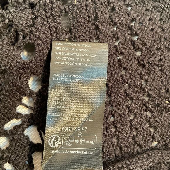 ANTHROPOLOGIE Women’s Pointelle Duster Cardigan Sweater  Black Size XS - Picture 7 of 14